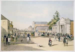 Rue Hindley depuis le coin de la rue King William, Adélaïde - Samuel Thomas Gill