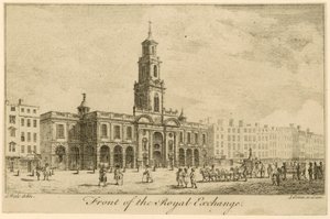 Façade de la Bourse Royale, Londres - Samuel Wale