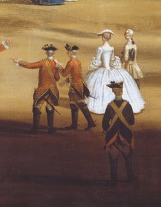 Soldats et un couple à Horseguards Parade, c.1758 (détail)