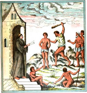 Champlain Indes Occidentales planche LXI - Récit des Indiens