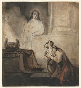 Ange apparaissant à Zacharie, troisième quart du 17e siècle