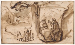 Jacob et Ésaü (recto); Tête d