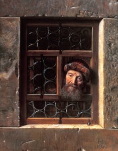 Homme à une fenêtre, 1653 - Samuel van Hoogstraten