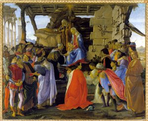 Adoration des Mages, représentation des membres de la famille Médicis