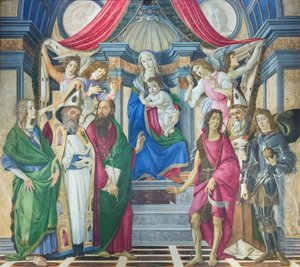 Madone et Enfant en majesté avec des saints