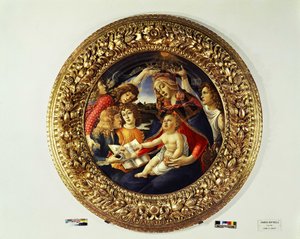 Madone du Magnificat et cinq anges (tondo) - Sandro Botticelli