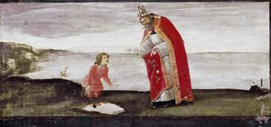 Vision de Saint Augustin (détail du retable de Saint Barnaba) - Sandro Botticelli