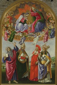 Couronnement de la Vierge (Retable de San Marco), 1490-92 - Sandro Botticelli