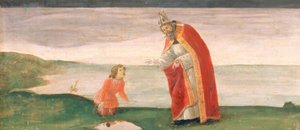 Saint Augustin et le garçon sur la plage - Sandro Botticelli