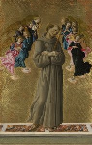 Saint François avec des anges