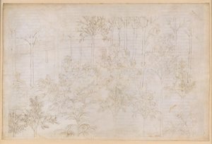 La Divine Comédie, Purgatoire XXXIII. Le Paradis terrestre : Béatrice au sein du cercle des vertus ; le départ ; le bain de Dante dans le fleuve Eunoe - Sandro Botticelli
