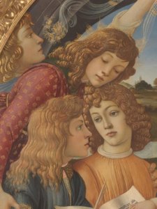 Marie avec enfant et cinq anges