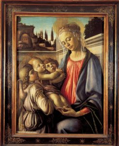 Marie avec enfant et deux anges