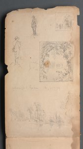 Carnet de croquis, page 01 : Autoportraits avec Vignittes