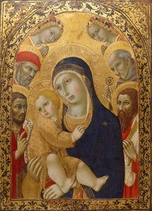 Madone et Enfant avec les saints Jérôme, Jean-Baptiste, Bernardino et Barthélemy, vers 1450-1475