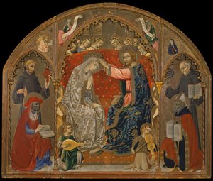 Couronnement de la Vierge avec des saints