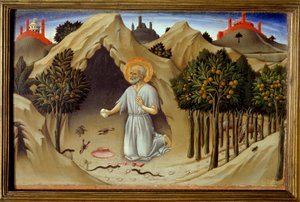 Scène de la vie de Saint Jérôme : La pénitence de Saint Jérôme