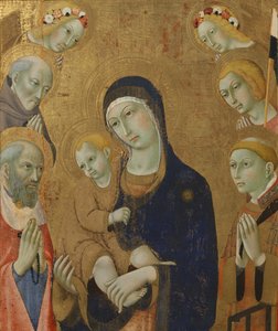 Vierge et Enfant, anges et saints