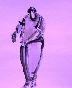 Figure abstraite violette