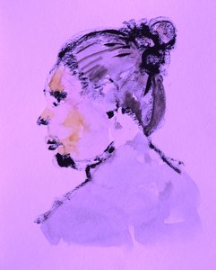 Dessin de profil serein