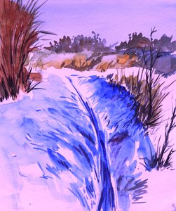 Ruisseau enneigé en hiver - Santhosh ch
