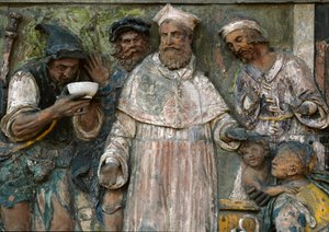 Les Sept Œuvres de Miséricorde, donner à boire à ceux qui ont soif - Santi Buglioni