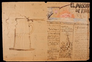 El mascaró de proa. En-tête illustré et manuscrit