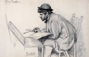 Portrait de Pere Ferran peignant