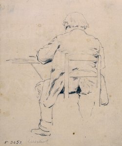 Homme assis de dos