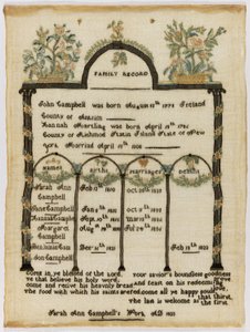 Registre familial - Sarah Ann Campbell