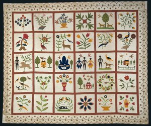 Couvre-lit connu sous le nom de Quilt Album - Sarah Ann Wilson