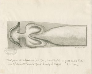 Église de Tettenhall - Couvercle de tombe : tracé