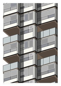 Lambeth Towers_Sepia, 2015 (impression graphique giclée)