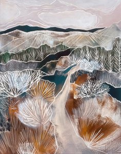Paysage abstrait aux tons terreux