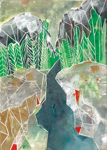 Rivière de montagne géométrique - Sarah Fitzgerald