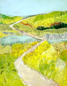 Un sentier sinueux et animé