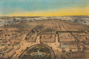 Union Square de New York, vue vers le sud, 1850