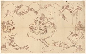 Paysage de style chinois - Sasaya (workshop of)