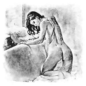 Femme nue sur un canapé