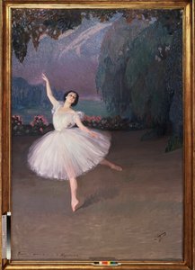 La ballerine Tamara Karsavina (1885-1978) dans Sylphide