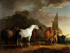Gulliver prenant congé définitivement du pays des Houyhnhnms, c.1769