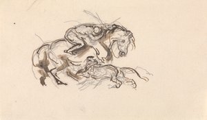 Cheval et cavalier attaqués par un lion - Sawrey Gilpin