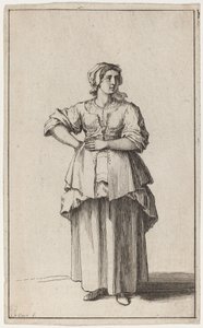 Servante debout - Sébastien Le Clerc the elder