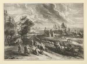Vue de Malines, de la série des grands paysages - Schelte Adams Bolswert