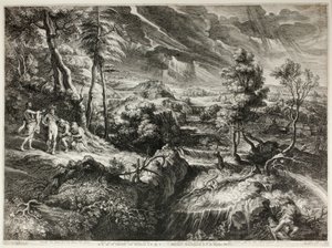 Paysage avec Philémon et Baucis, des Grands Paysages - Schelte Adamsz. Bolswert