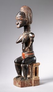 Figure féminine assise Baule