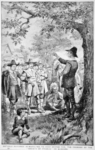 George Fox prêchant dans le Maryland