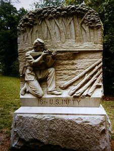 Mémorial de la 16e infanterie américaine sur le champ de bataille de Chikamauga - School American