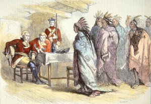 Pontiac rend visite au Major Gladwin au Fort Detroit en 1763
