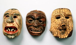 Trois masques de Noël autrichiens
